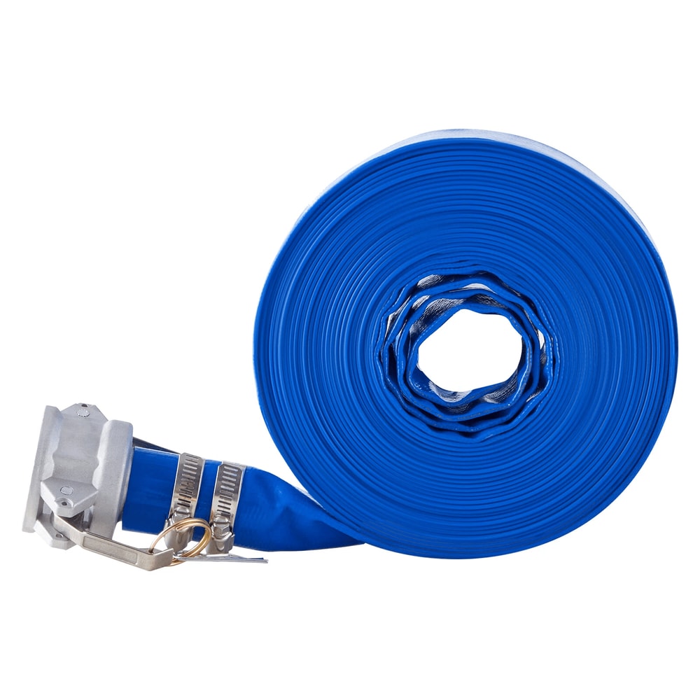 Pool Backwash Hose Blue PVC Discharge Hose With Fittings 1