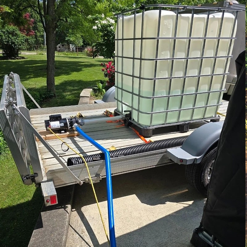 Pool Backwash Hose Blue PVC Discharge Hose With Fittings 4