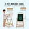 Wooden Kids Art Easel With Magnetic Whiteboard And Chalkboard DoubleSided Drawing Stand 1