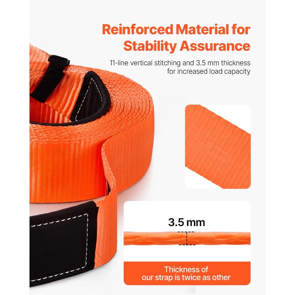 Heavy Duty Tow Strap Recovery Strap For Trucks SUVs And Emergency Towing 9