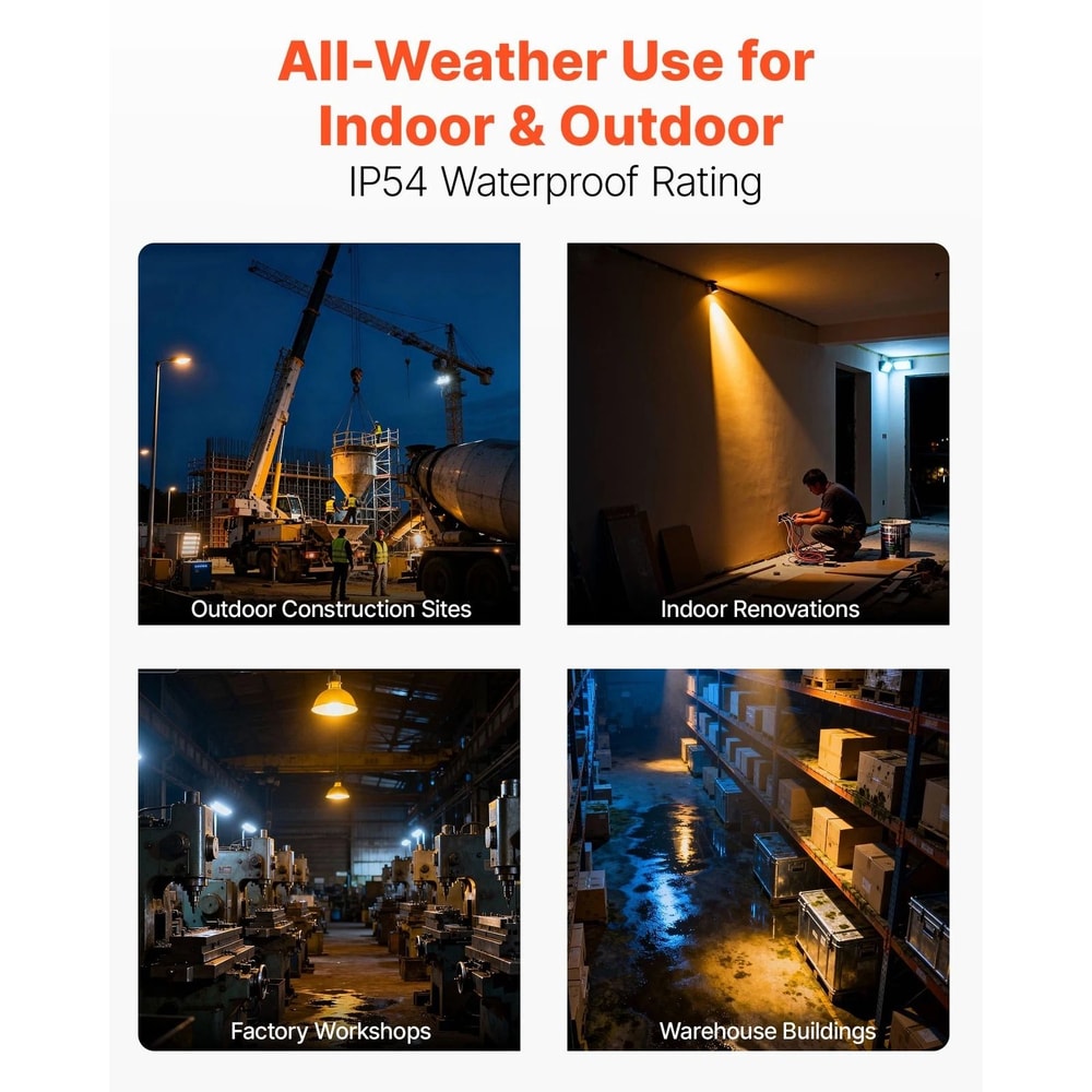 LED Temporary Work Light Linkable Construction Job Site Lamp 6