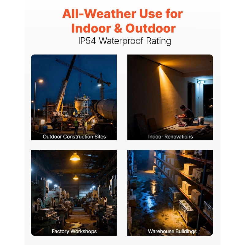 LED Temporary Work Light Linkable Construction Job Site Lamp 6