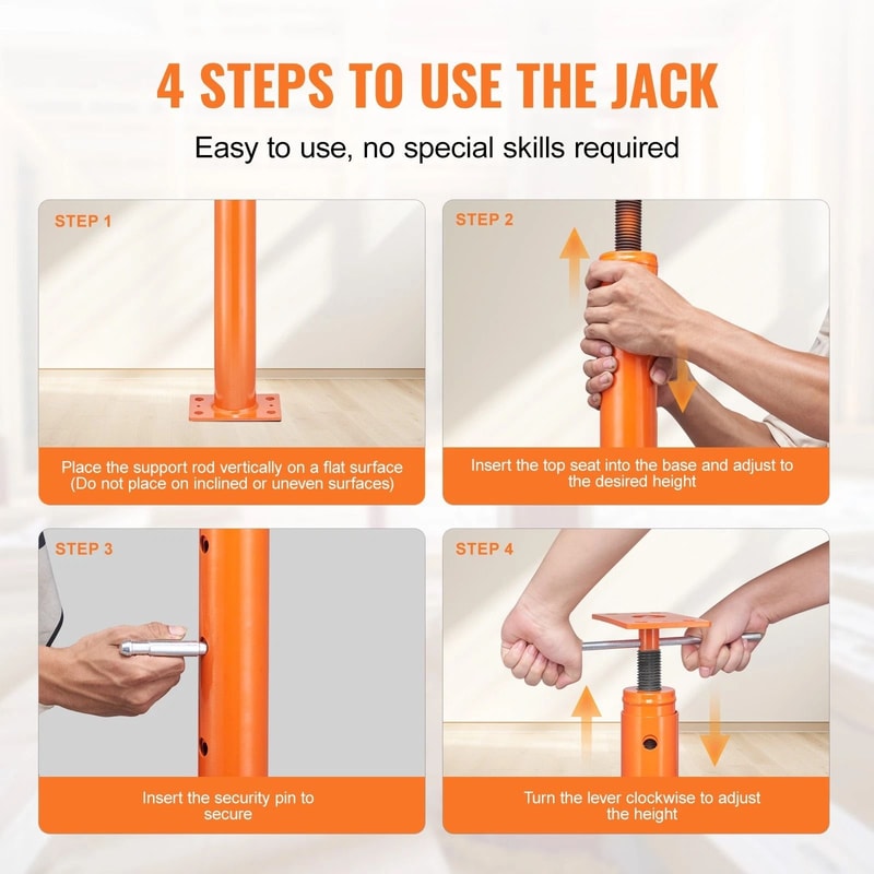 Adjustable Jack Post House Leveling Lift Heavy Duty Floor Support 4
