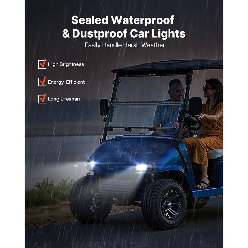 LED Light Kit Headlights And Tail Lights For Golf Carts 8