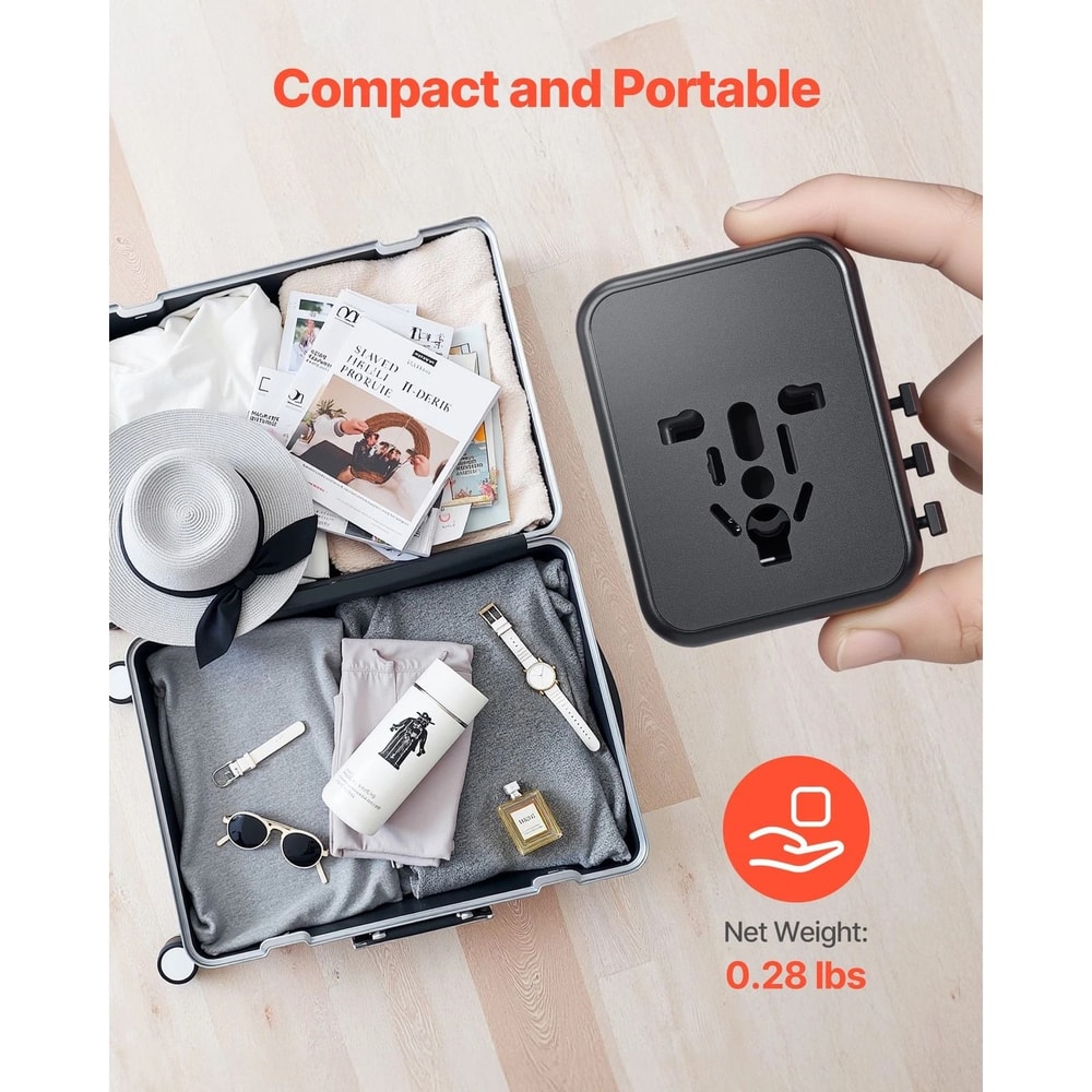 Universal Travel Adapter With USB C International Travel Plug Adapter 7