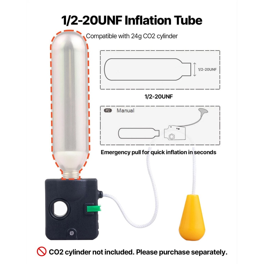 Manual Inflatable Belt Pack PFD For Adults 100N Green Adjustable Waist Life Jacket 6