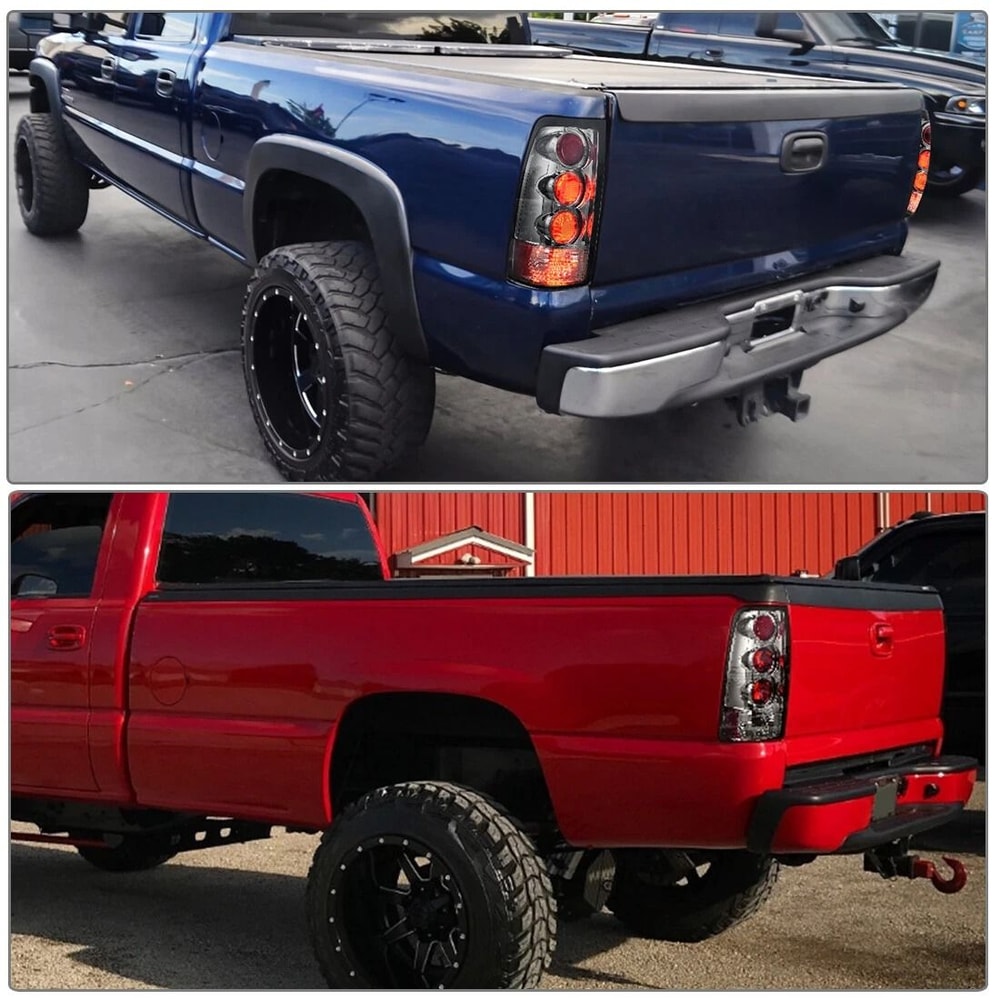 Poruace Chevy Silverado Tail Light Assembly Pair For GMC Sierra Smoke Lens Replacement 3