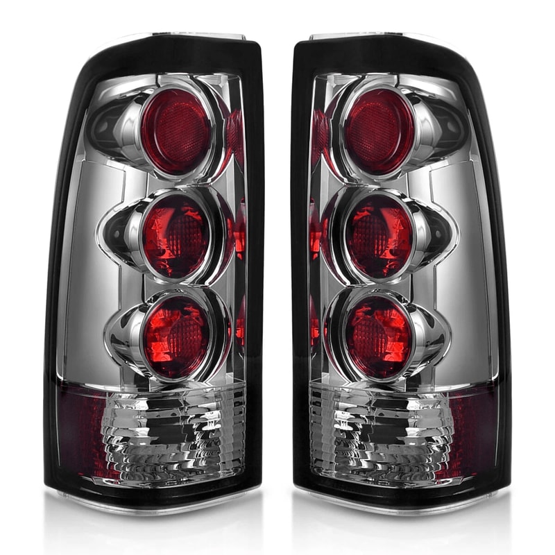 Poruace Chevy Silverado Tail Light Assembly Pair For GMC Sierra Smoke Lens Replacement 4