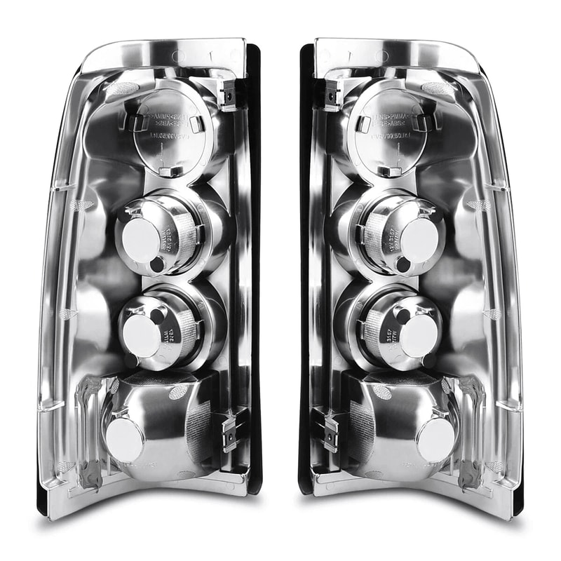 Poruace Chevy Silverado Tail Light Assembly Pair For GMC Sierra Smoke Lens Replacement 5