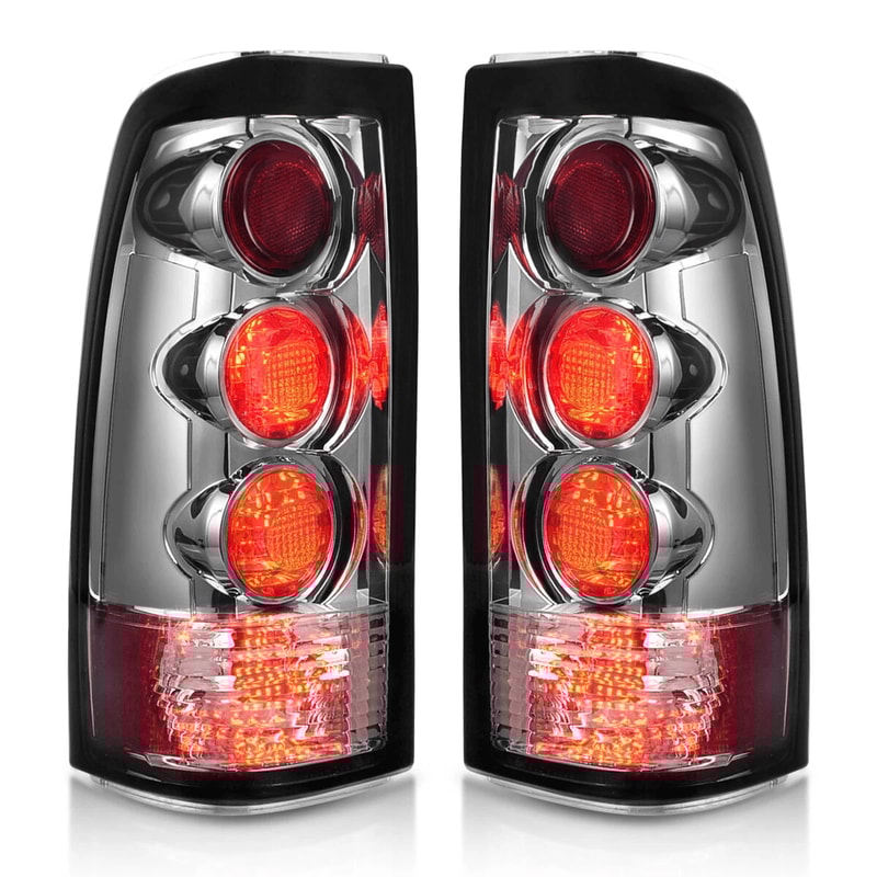 Poruace Chevy Silverado Tail Light Assembly Pair For GMC Sierra Smoke Lens Replacement 0