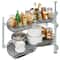 2 Tier Blind Corner Cabinet Organizer Soft Close Swing Tray For Cabinets 6