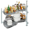 2 Tier Blind Corner Cabinet Organizer Soft Close Swing Tray For Cabinets 6