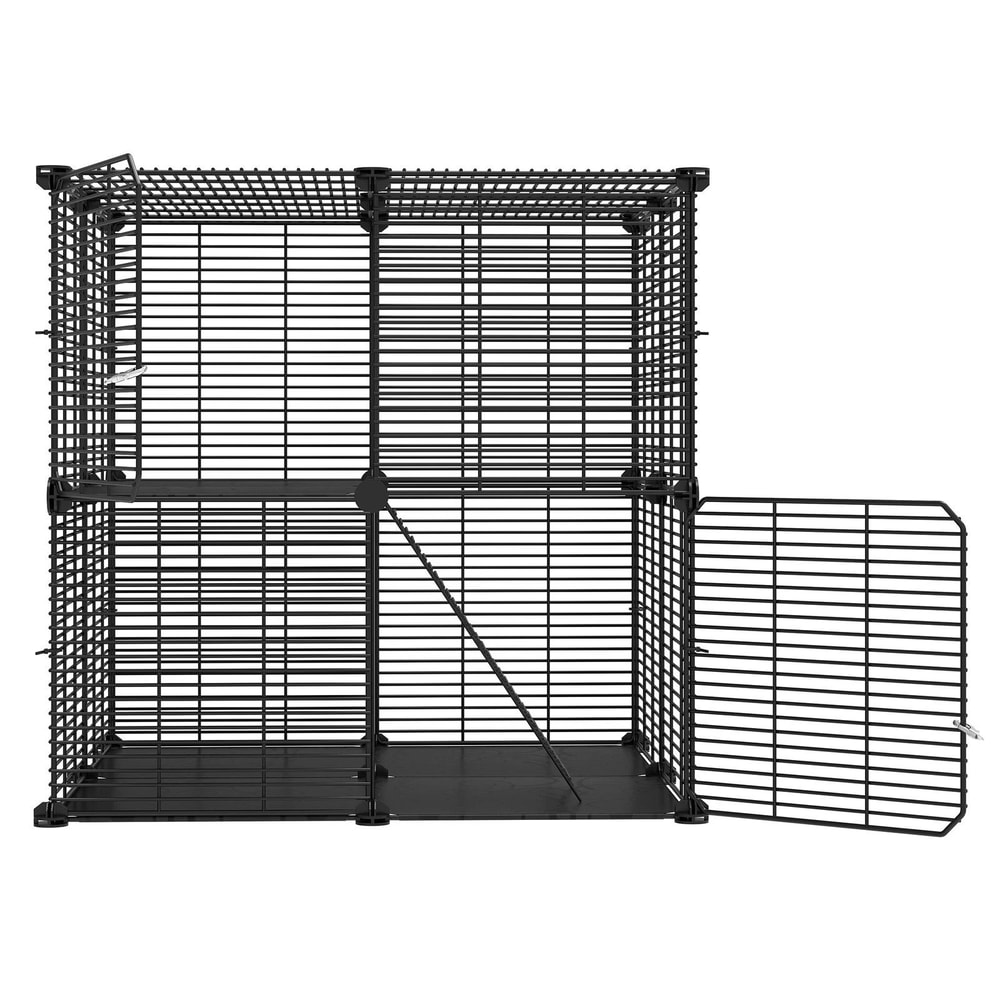 2 Tier Indoor Cat Cage DIY Cat Playpen For Kittens And Small Animals 1