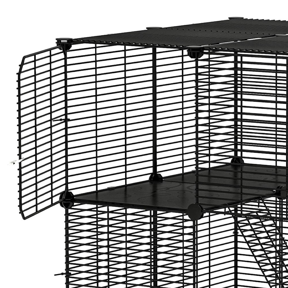 2 Tier Indoor Cat Cage DIY Cat Playpen For Kittens And Small Animals 2