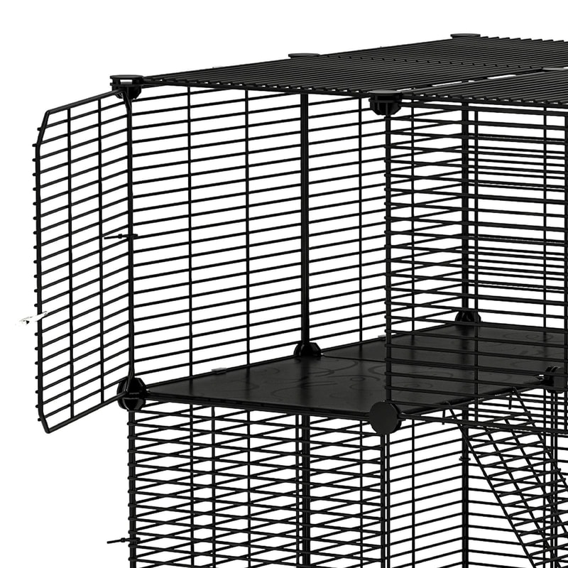 2 Tier Indoor Cat Cage DIY Cat Playpen For Kittens And Small Animals 2