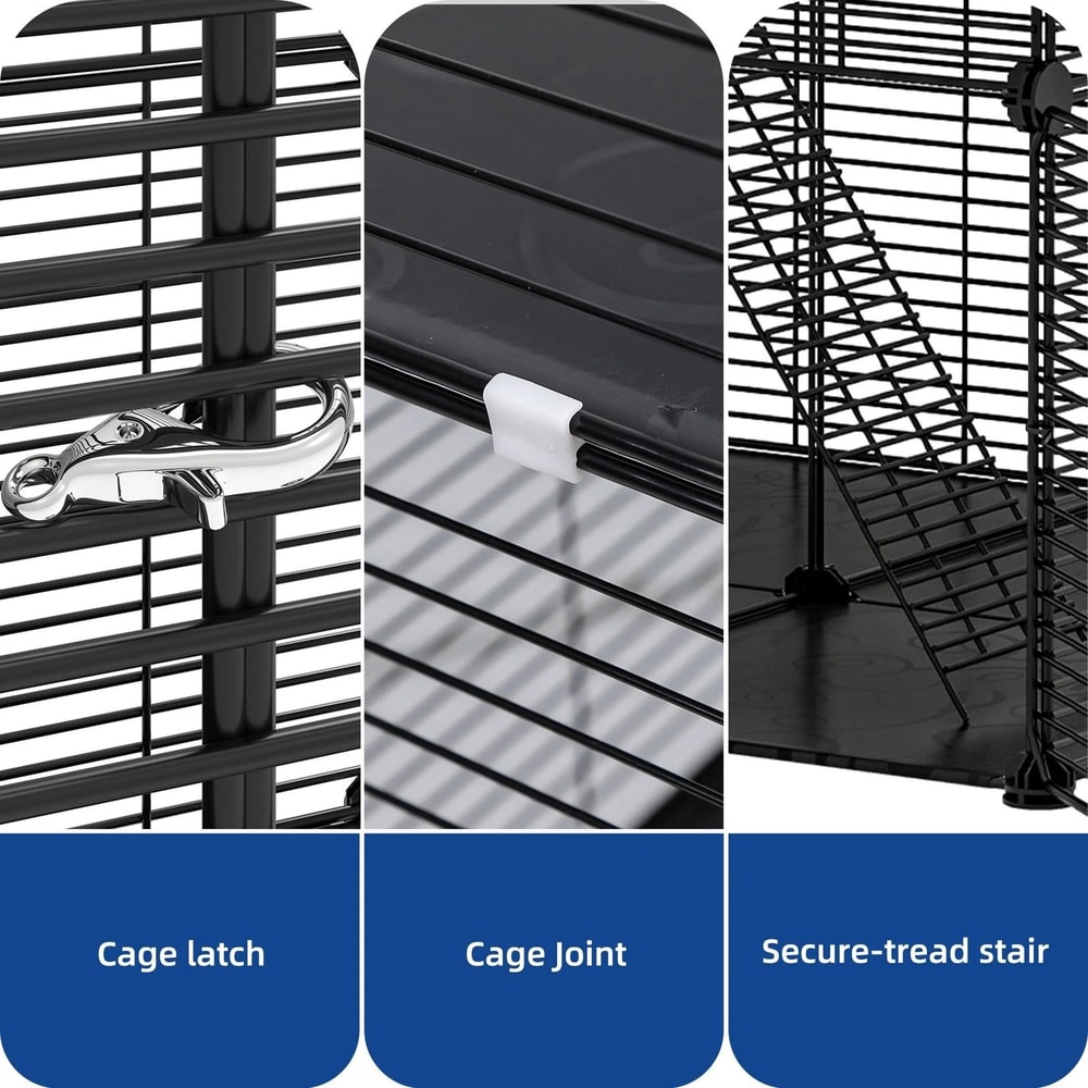 2 Tier Indoor Cat Cage DIY Cat Playpen For Kittens And Small Animals 6