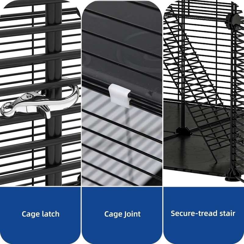 2 Tier Indoor Cat Cage DIY Cat Playpen For Kittens And Small Animals 6