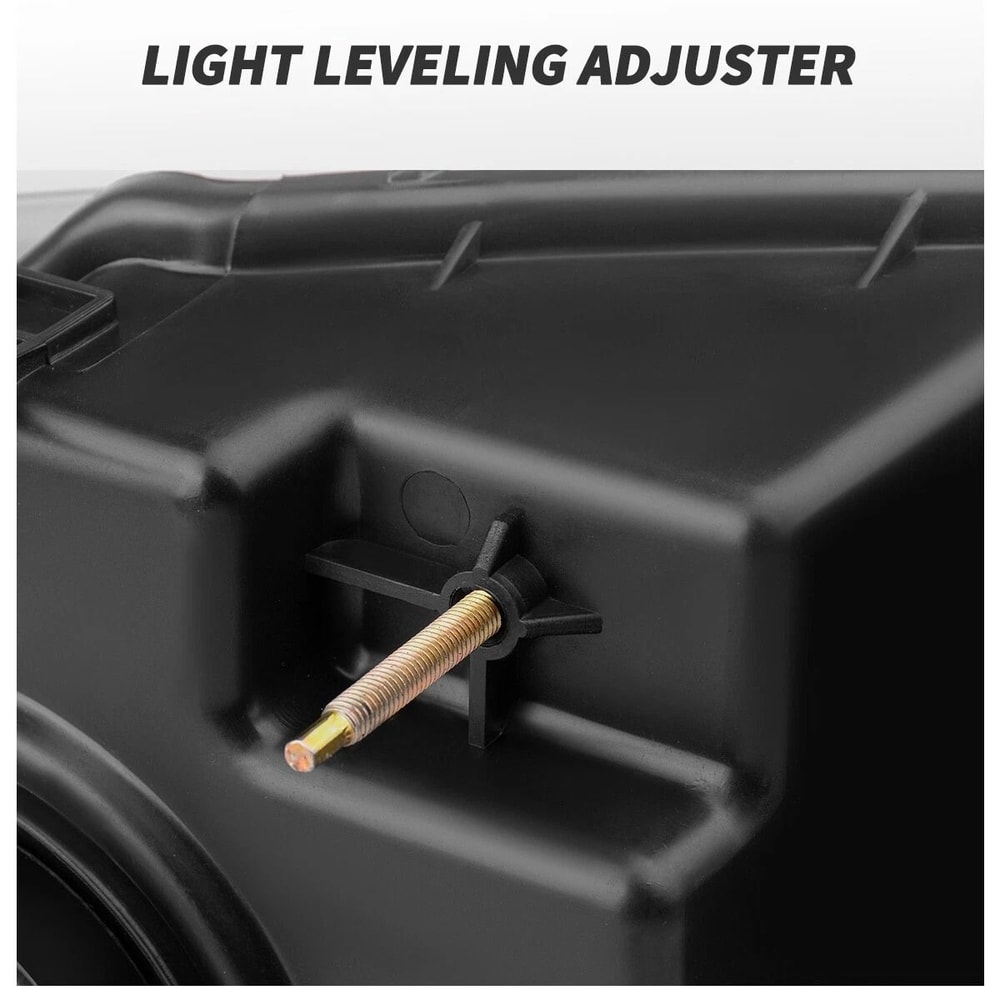 Ford Headlight Assembly Pair Chrome Amber Halogen Replacement 5