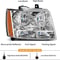 Oaurkea Chevy Tahoe Suburban Avalanche Headlight Assembly Pair Chrome Amber 4