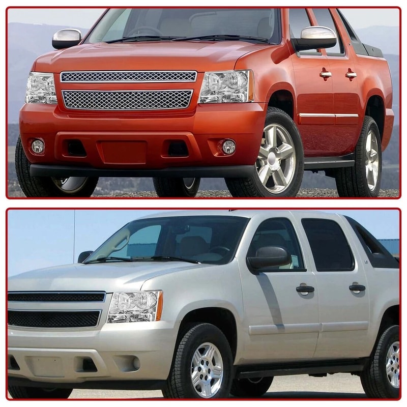 Oaurkea Chevy Tahoe Suburban Avalanche Headlight Assembly Pair Chrome Amber 5