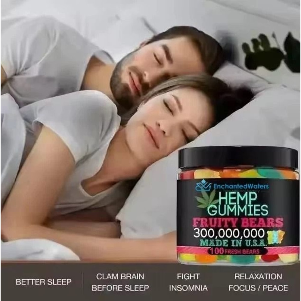 Hemp Gummies For Sleep Relaxation Vegan Fruit Bears 4