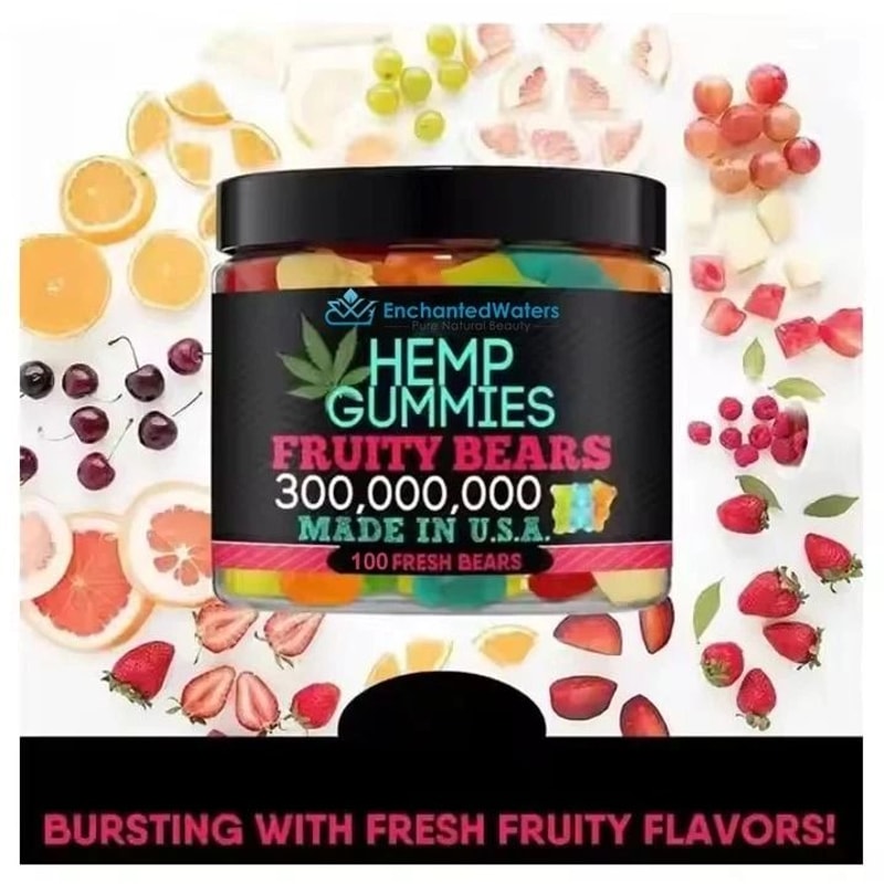 Hemp Gummies For Sleep Relaxation Vegan Fruit Bears 5