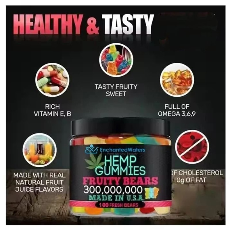 Hemp Gummies For Sleep Relaxation Vegan Fruit Bears 6