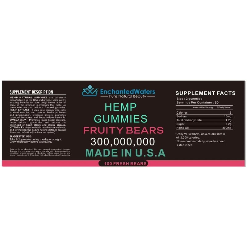 Hemp Gummies For Sleep Relaxation Vegan Fruit Bears 7