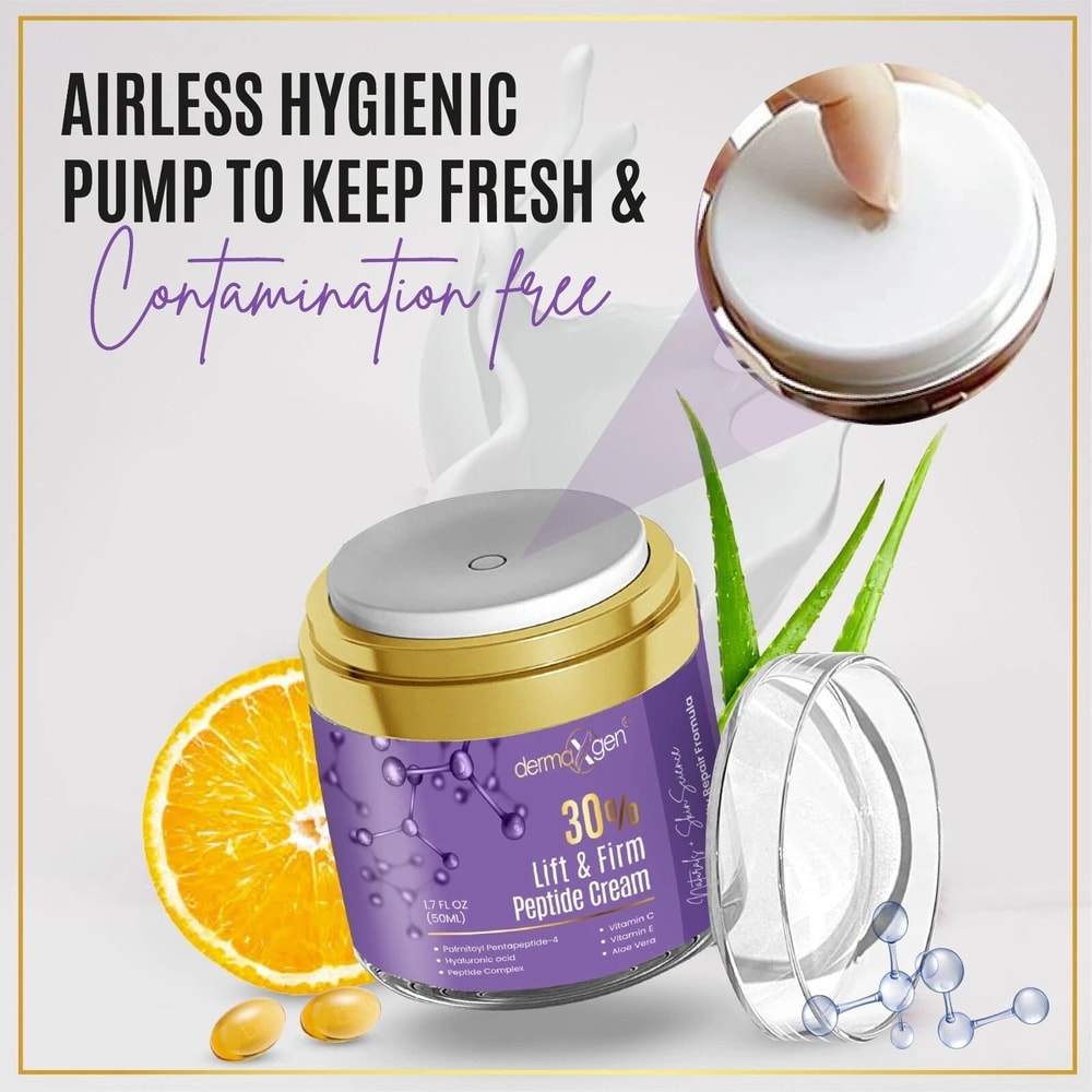 Peptide Serum For Skin Repair With Vitamin C Hyaluronic Acid Anti Aging Elasticity Boost 4