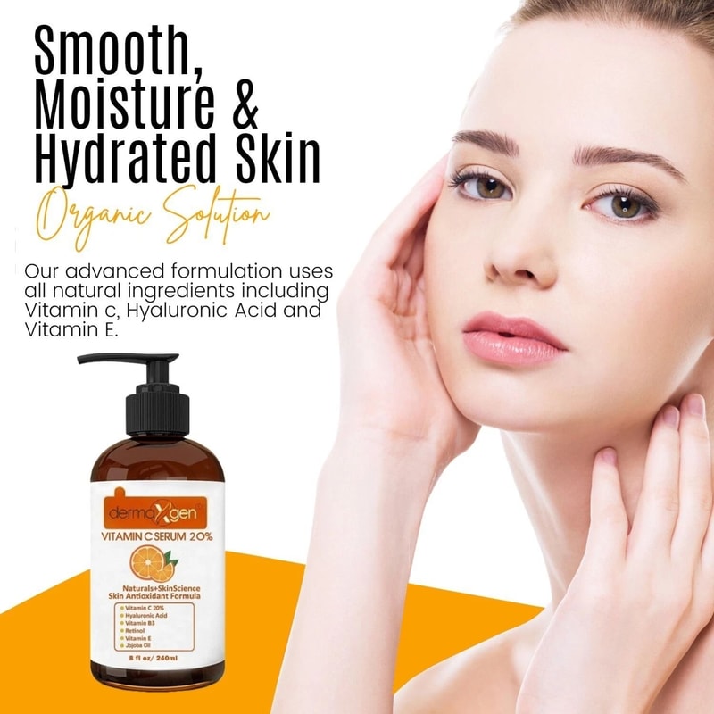Pure Vitamin C Hyaluronic Acid Anti Wrinkle Face Serum For Brighter Smoother Skin 3