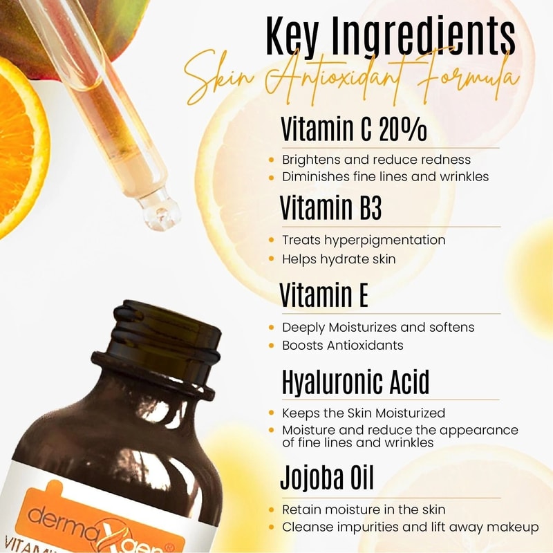 Pure Vitamin C Hyaluronic Acid Anti Wrinkle Face Serum For Brighter Smoother Skin 5