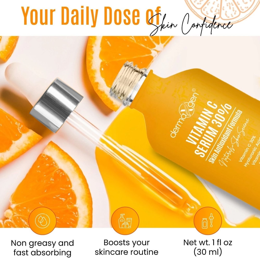 Pure Vitamin C Serum With Hyaluronic Acid Antioxidants For Youthful Skin 1