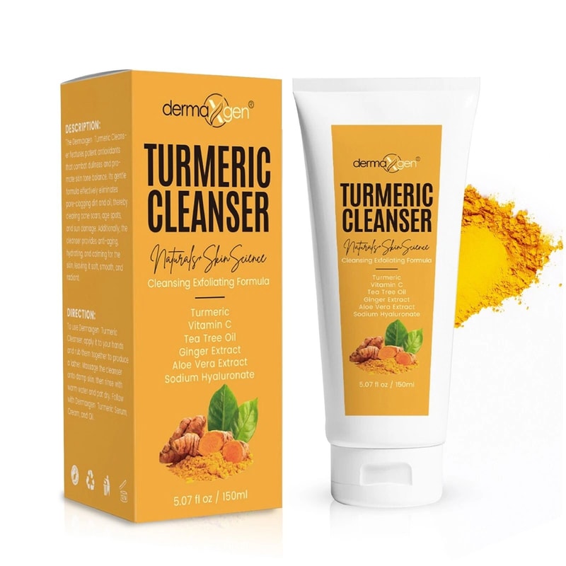 Turmeric Face Cleanser With Vitamin C Exfoliating Brightening Dark Spot Removal 0
