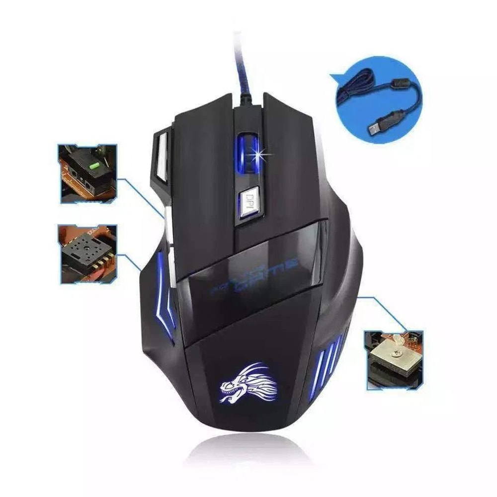 7 Button LED Gaming Mouse With Adjustable DPI Wired For Precision And Comfort 4