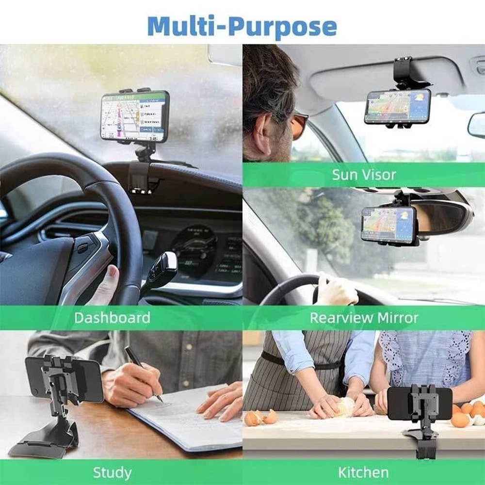 360 Universal Car Dashboard Mount Holder For Mobile Phones GPS 3