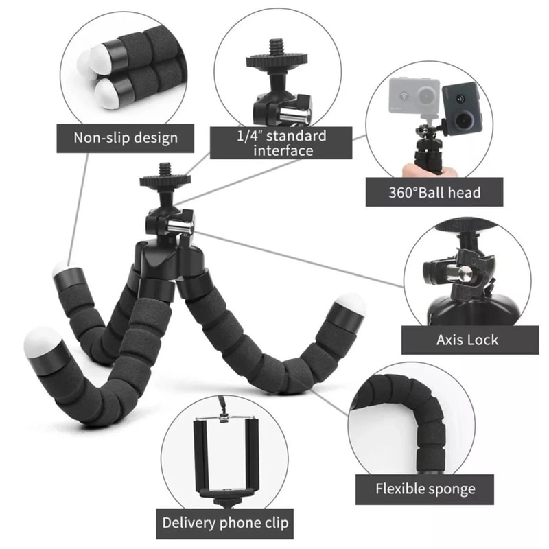 Adjustable Tripod Stand Flexible Octopus Phone Holder For IPhone Smartphones 11