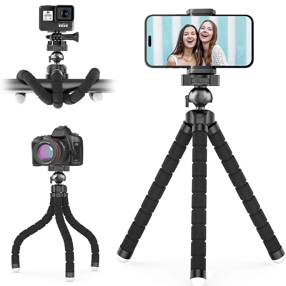 Adjustable Tripod Stand Flexible Octopus Phone Holder For IPhone Smartphones 12