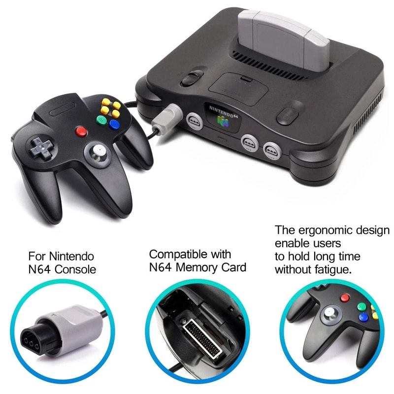 Wired Controller For Nintendo 64 High Performance N64 Joystick Gamepad 6