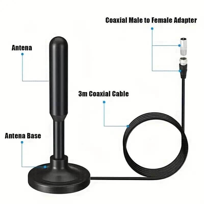 Upgraded Digital HD Antenna Indoor HDTV Long Range Reception 7