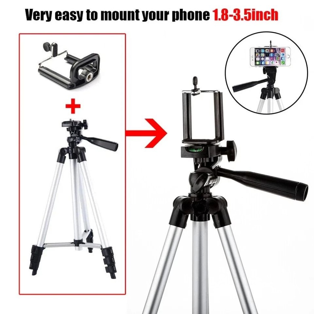 Universal Adjustable Phone Tripod Stand Portable Smartphone Camera Mount 13