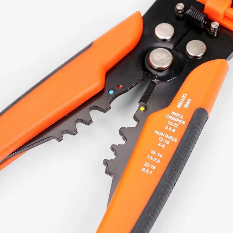 Self Adjusting Wire Stripper Crimper Tool For Insulation Removal And Terminal Crimping 2