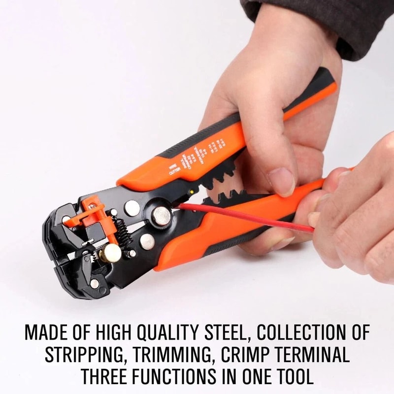 Self Adjusting Wire Stripper Crimper Tool For Insulation Removal And Terminal Crimping 5