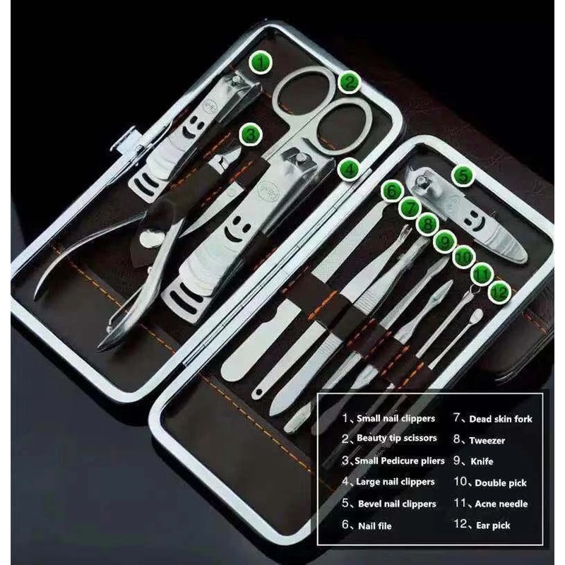 Nail Clippers Set Manicure Pedicure Cuticle Grooming Tools Kit 8