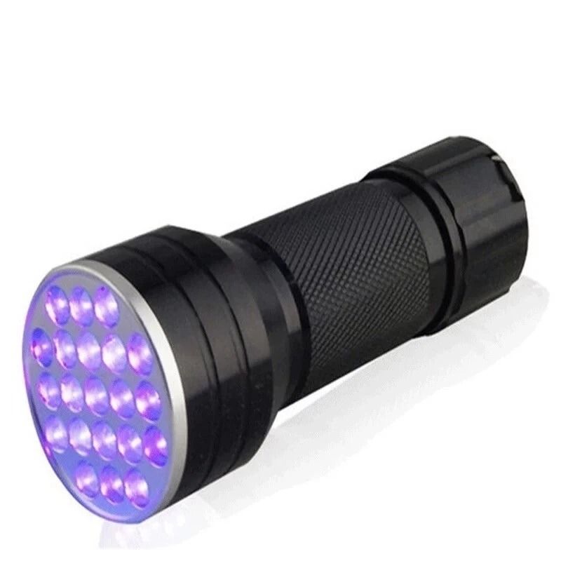 UV Flashlight For Pet Stains Black Light LED 21 LED Waterproof Stain Detector 8