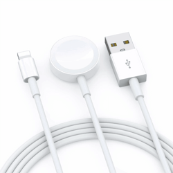 2 in 1 magnetic charger cable for apple watch & iphone fast, convenient charging for your devices