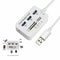 Aluminum 3 Port USB Hub SD Card Reader Multi In 1 Adapter For MS M2 TF Cards 5