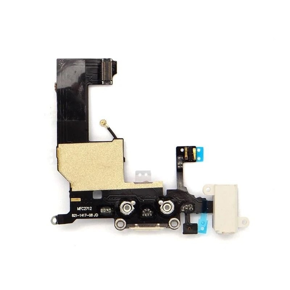 White Charging Port And Headphone Jack Flex Cable For IPhone 5 3