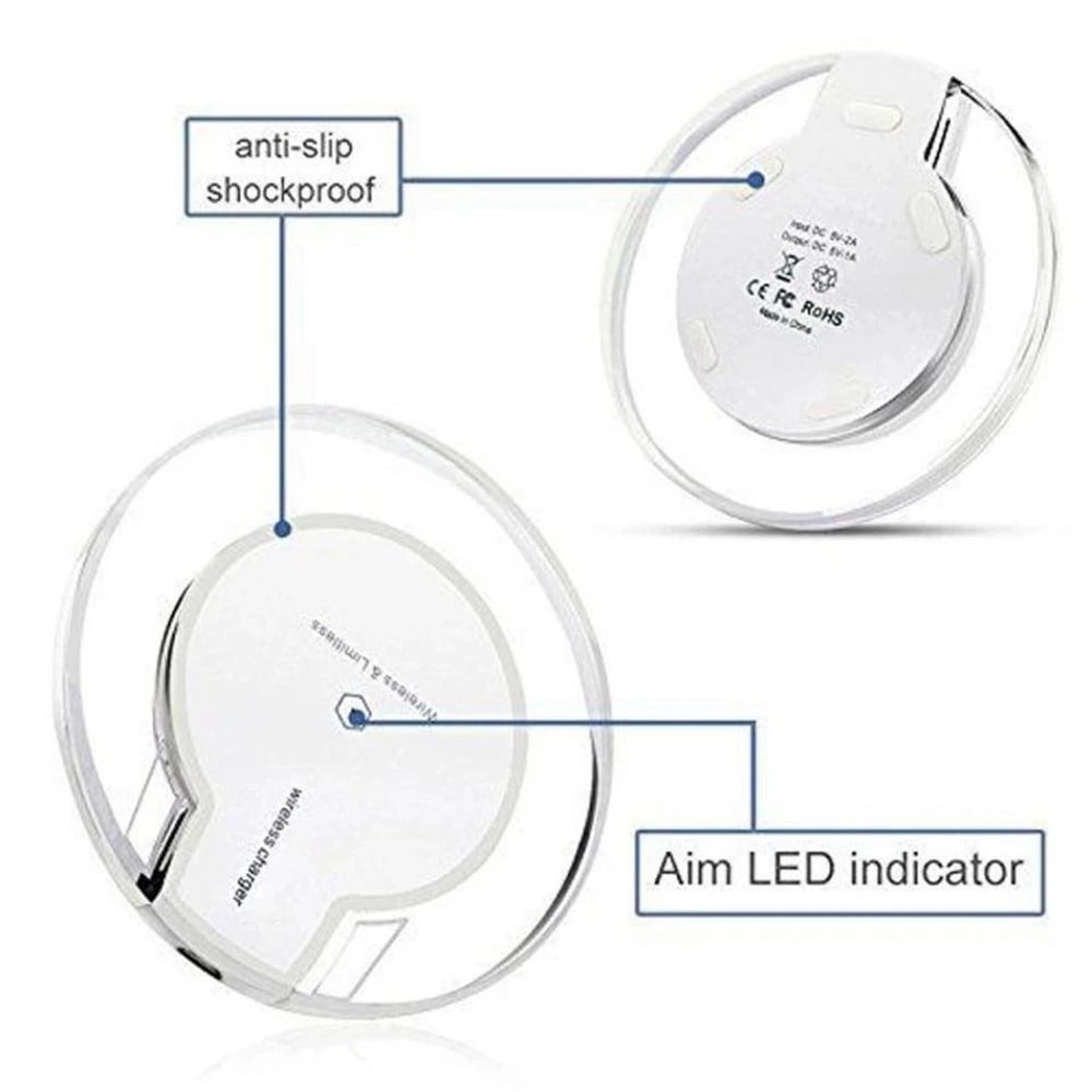 Wireless Fast Charging Pad Stand For Samsung Galaxy S9 IPhone XS 1