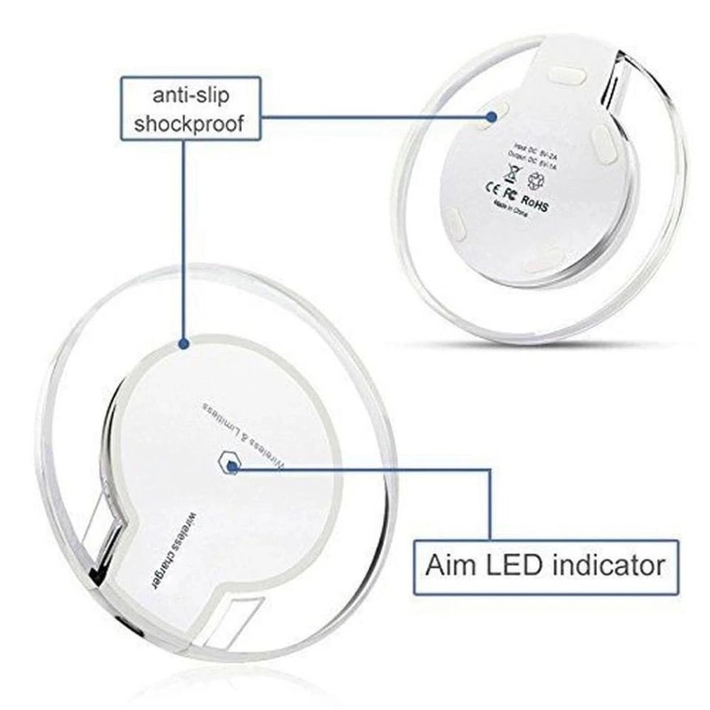 Wireless Fast Charging Pad Stand For Samsung Galaxy S9 IPhone XS 1