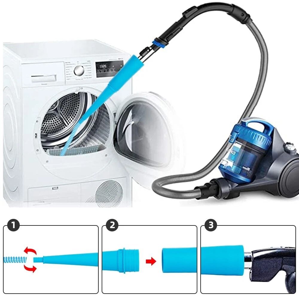 Dryer Vent Cleaner Kit Vacuum Hose Attachment Lint Remover Brush 1